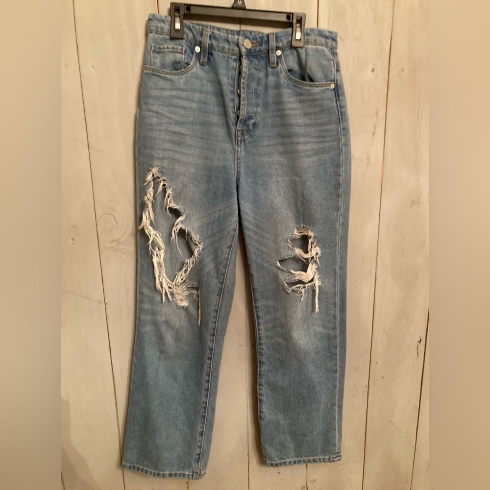 BlankNYC Ribcage Straight Leg Light Blue‎ The Baxter Jeans Women’s Sz-26